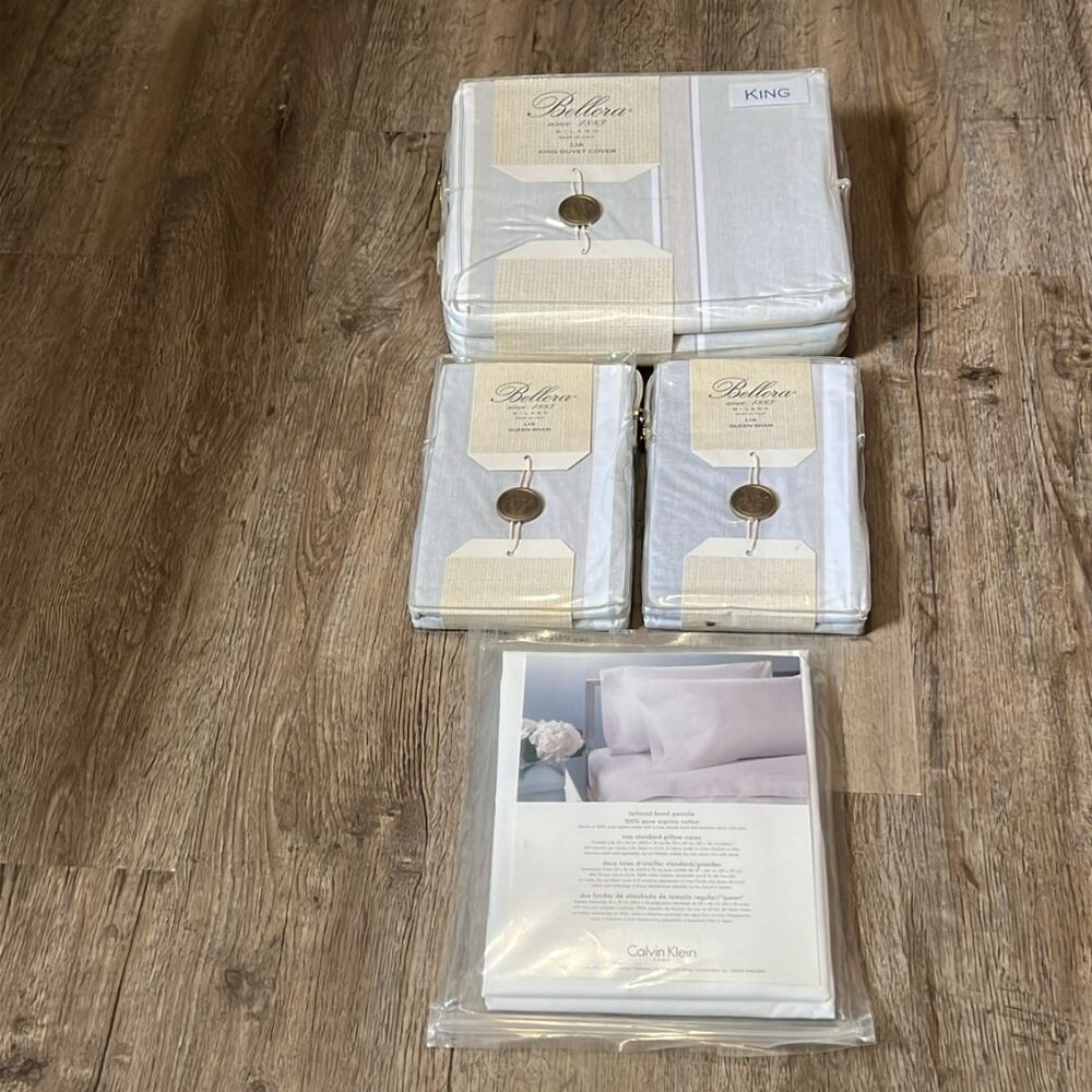 Mix Set 4pcs Calvin Klein 2 PillowCases + Bellora King Duvet +2 Queen Sham N7 - Picture 15 of 15
